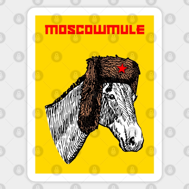 Moscow Mule - Beverage of Choice for Soviet Donkeys Sticker by PinnacleOfDecadence